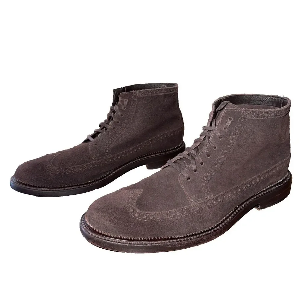 Cole Haan Jayhawker Wingtip Chukka Boots Brown Suede Lace Up Dress Casual 12M